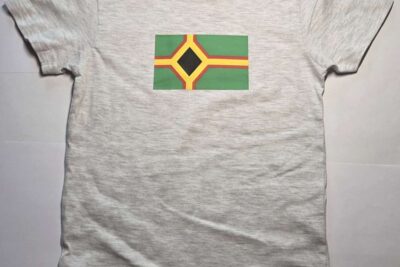 T-skjorte med skogfinsk flagg, grå, barn